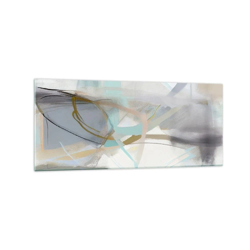 Glastavla - Bild på glas - Dimmig abstraktion - 120x50 cm