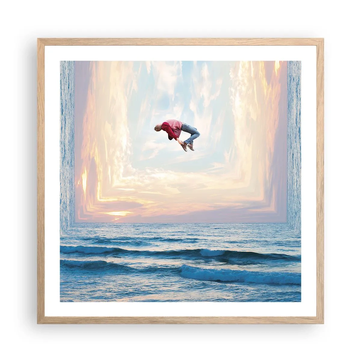 Affisch i ram av ljusek - Till en annan dimension - 60x60 cm