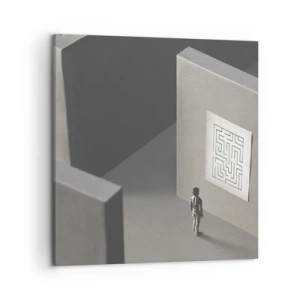 Canvastavla - Bild på duk - Men var är jag? - 50x50 cm