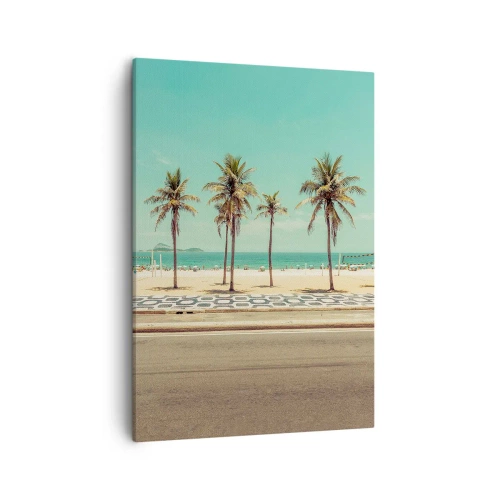 Canvastavla - Bild på duk - På stranden - 50x70 cm