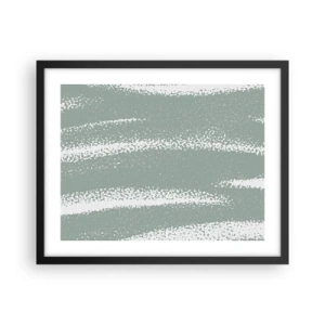 Affisch i svart ram - Abstraktion i vinterstämning - 50x40 cm