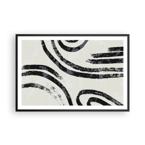 Affisch i svart ram - Halvstoppad - 91x61 cm