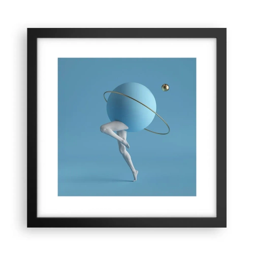 Affisch i svart ram - Och planeterna blir galna - 30x30 cm