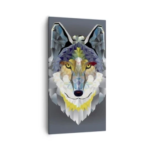 Canvastavla - Bild på duk - Vargen är här - 55x100 cm