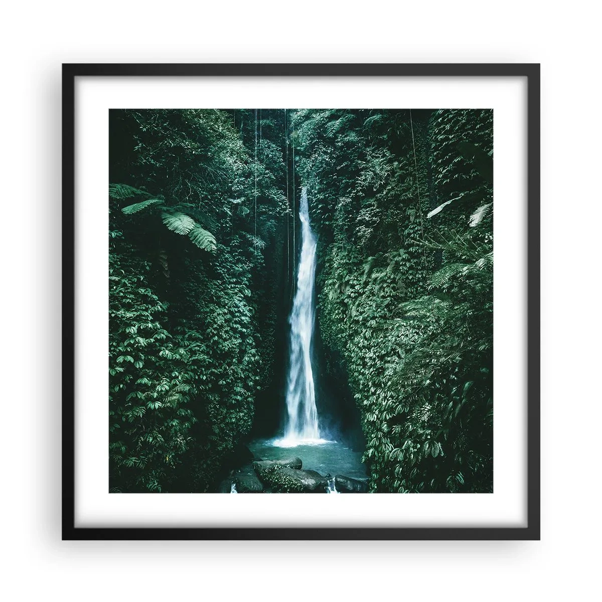 Affisch i svart ram - Tropisk spa - 50x50 cm