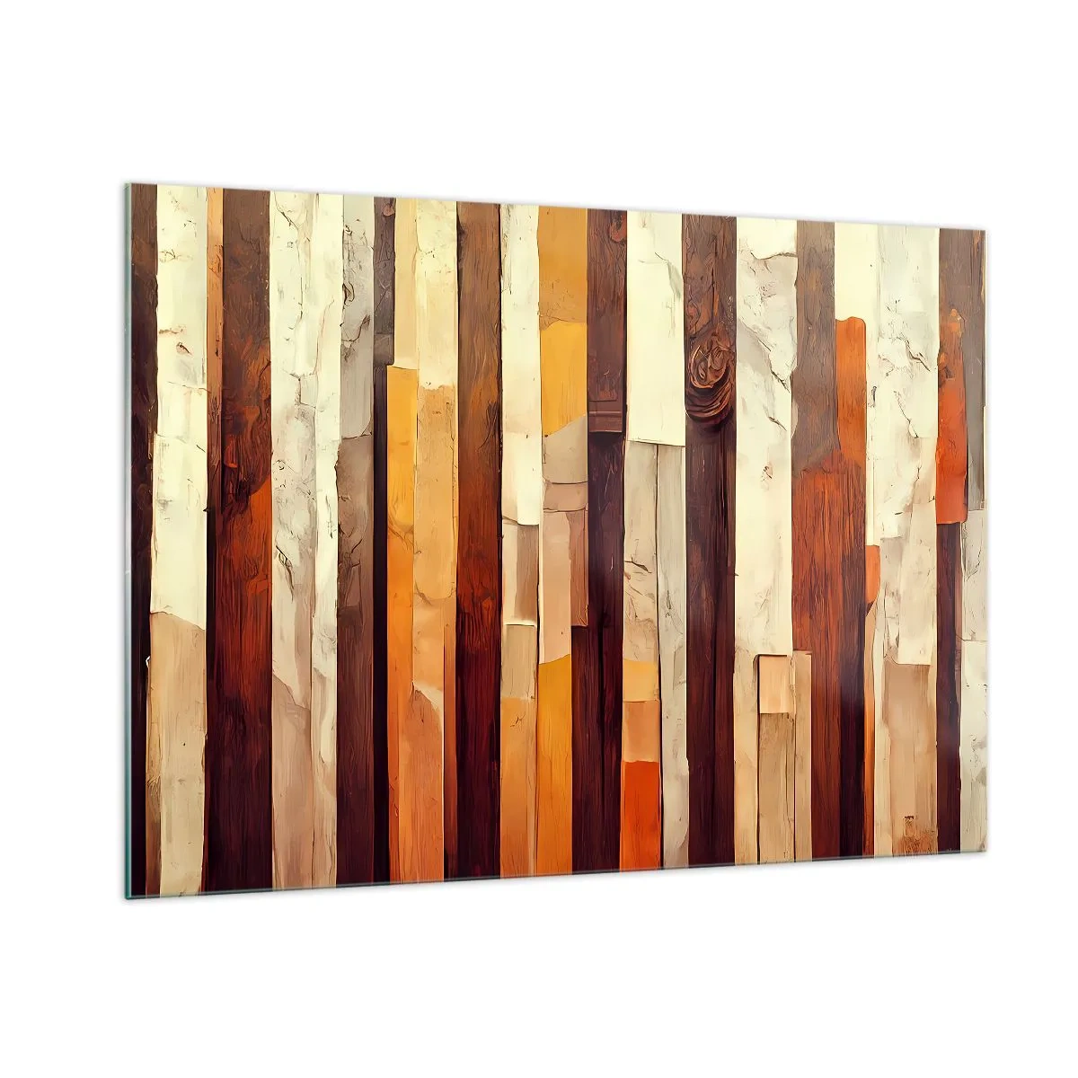 Glastavla - Bild på glas - Hymn av skogens träd - 100x70 cm