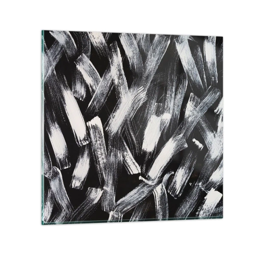 Glastavla - Bild på glas - Abstraktion i industriell anda - 30x30 cm