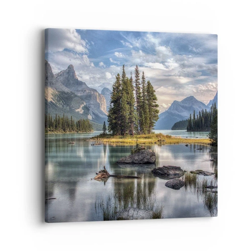 Canvastavla - Bild på duk - Vid stort och rent vatten - 40x40 cm