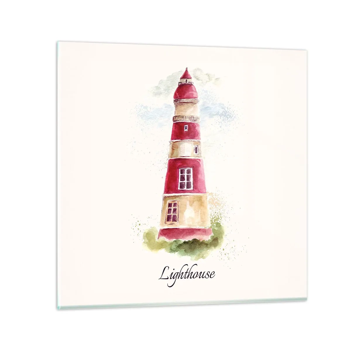 Glastavla - Bild på glas - Det är alltid något väder - 70x70 cm