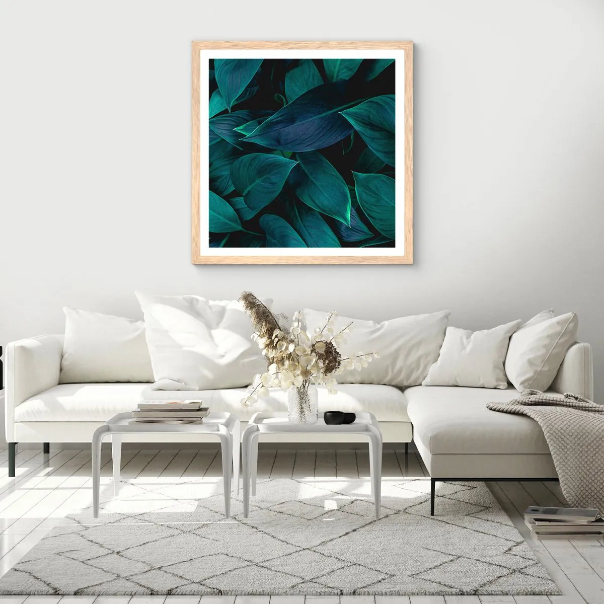 Affisch i ram av ljusek - Grönskan själv - 40x40 cm