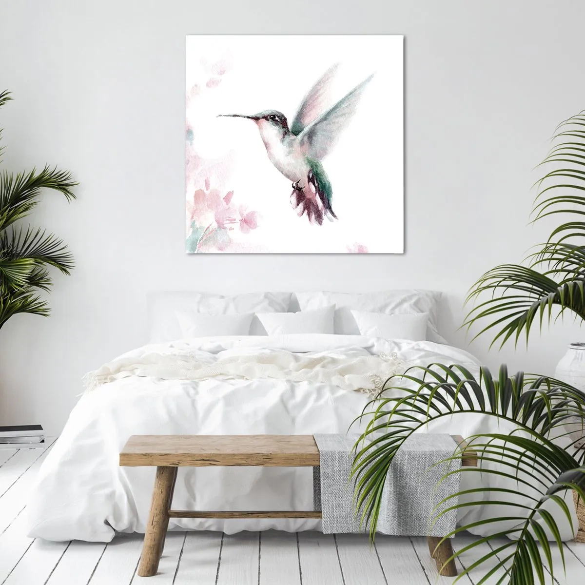 Canvastavla - Bild på duk - Fångad flaxande - 60x60 cm