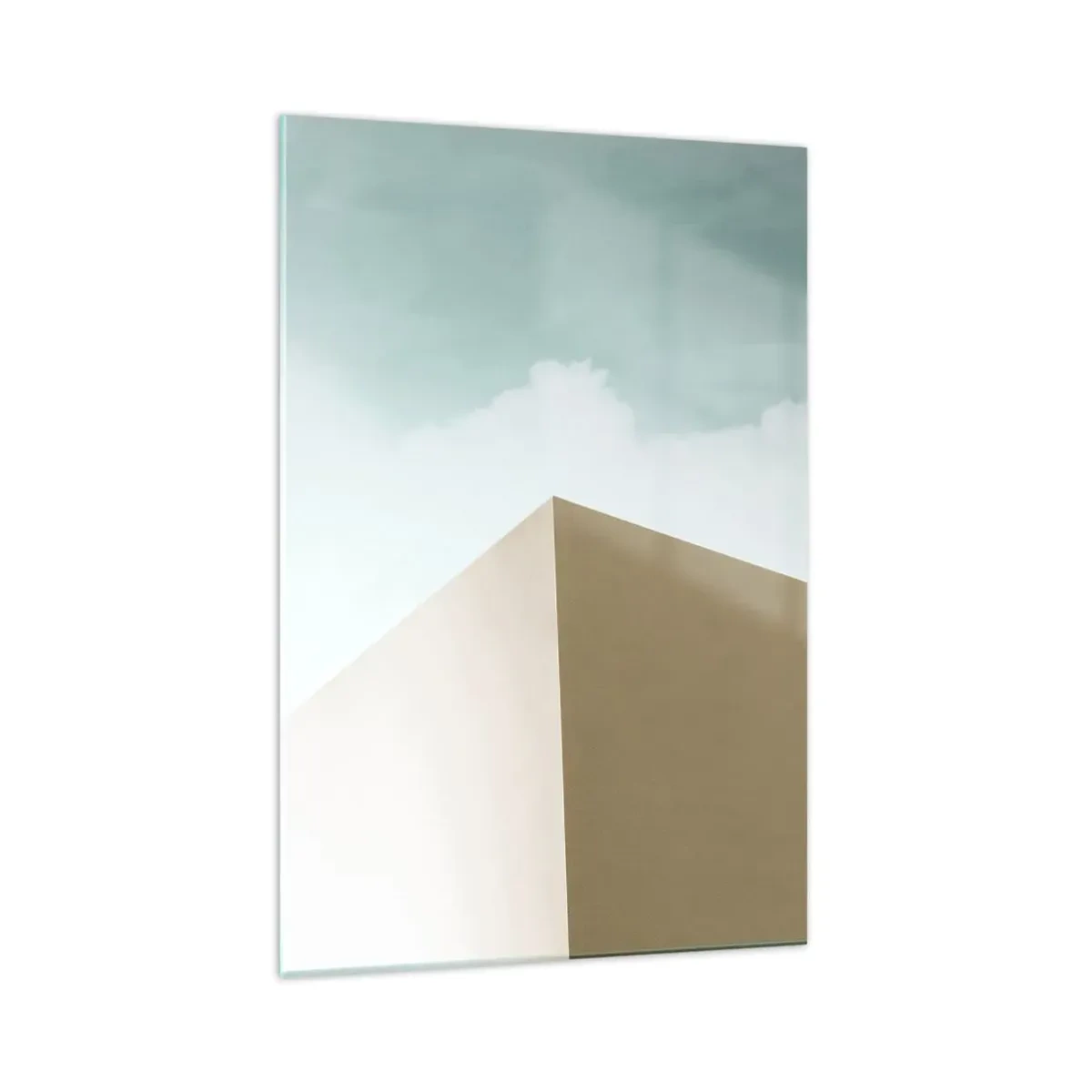 Glastavla - Bild på glas - Geometri av en solig sommar - 70x100 cm