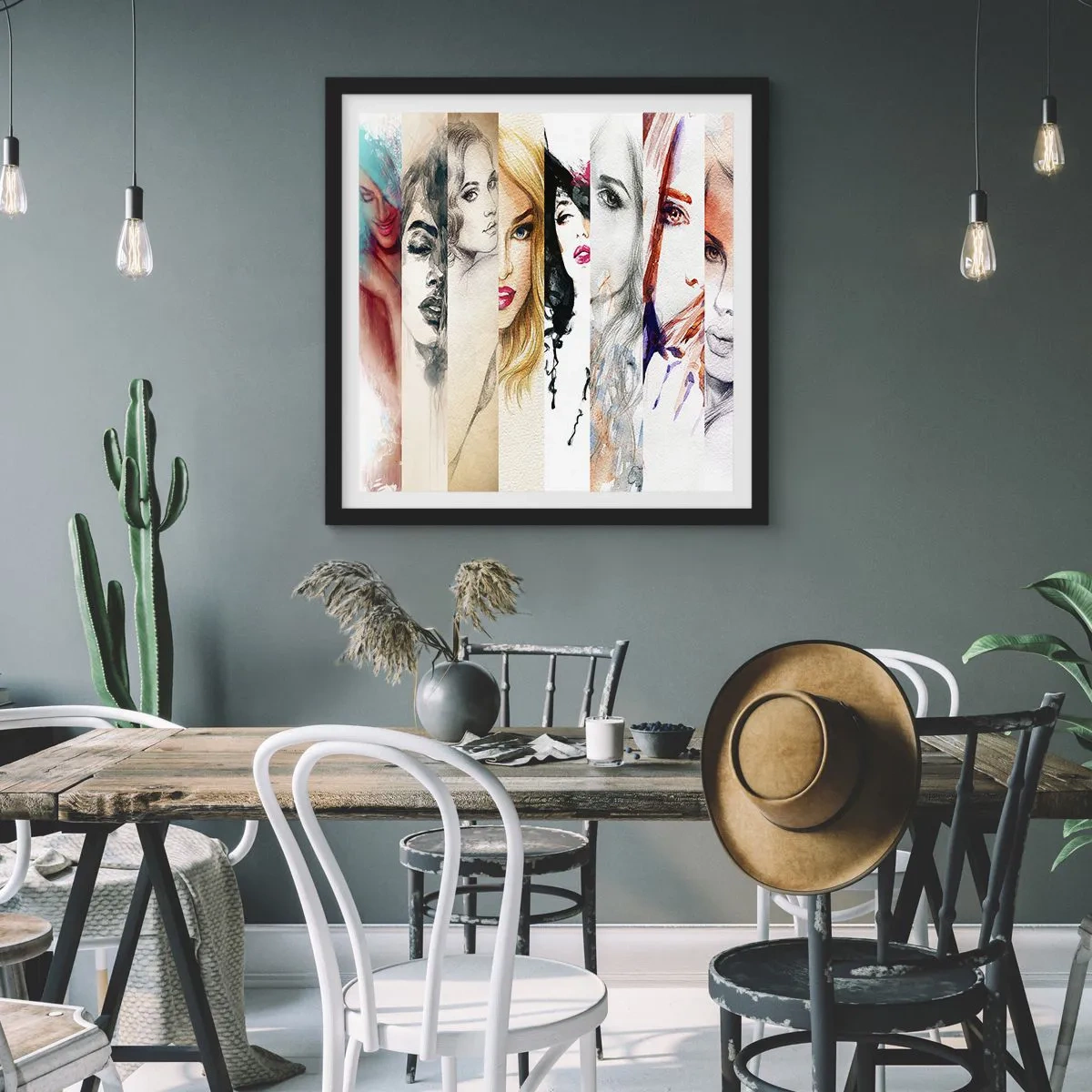 Affisch i svart ram - Det är alltid DU - 60x60 cm