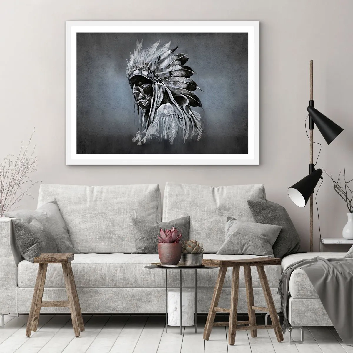 Affisch i vit ram - Tillbaka till rötterna - 70x50 cm