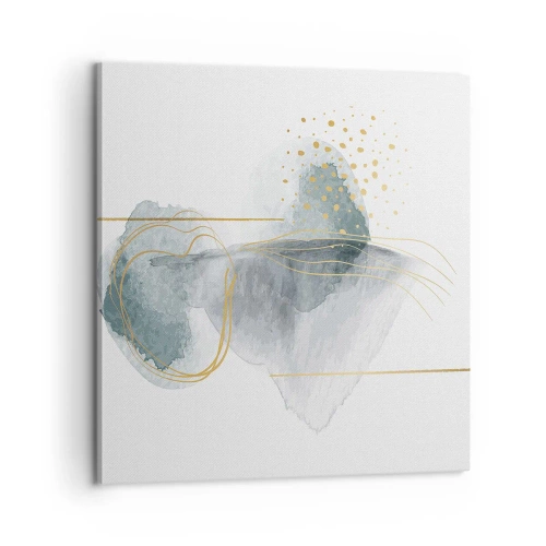 Canvastavla - Bild på duk - Om gråhetens och guldets förhållanden - 60x60 cm