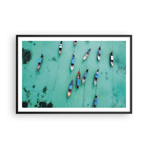 Affisch i svart ram - Under en glad väntan - 91x61 cm