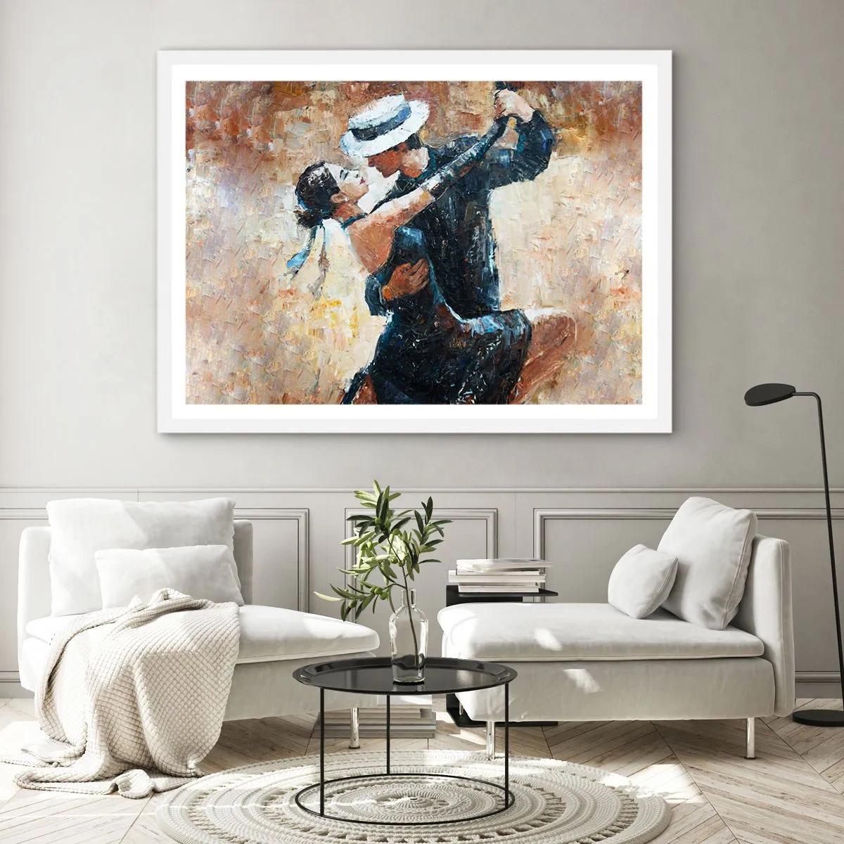 Affisch i vit ram - A la Rudolf Valentino - 70x50 cm
