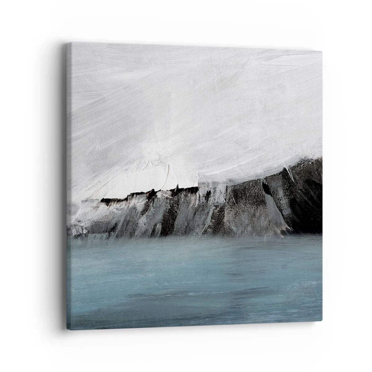 Canvastavla - Bild på duk - Vatten - jord: en krock mellan elementen - 40x40 cm