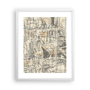 Affisch i vit ram - Väntar på avkodning - 40x50 cm