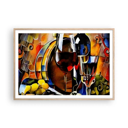 Affisch i ram av ljusek - Så blir världen färgglad - 100x70 cm