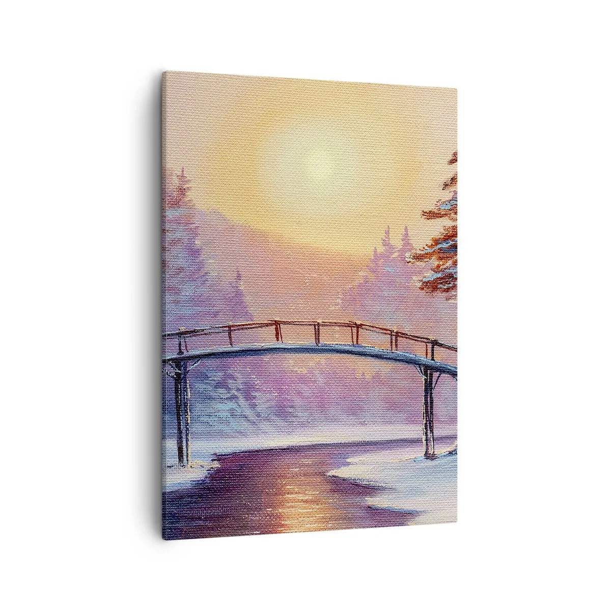 Canvastavla - Bild på duk - De fyra årstiderna - vinter - 50x70 cm
