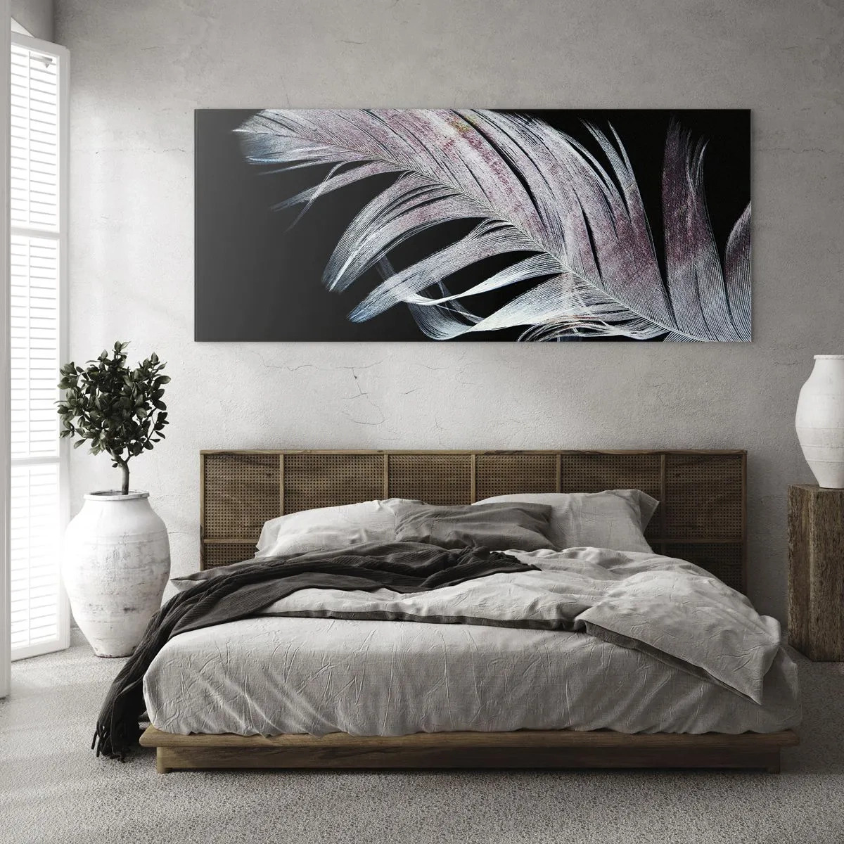 Glastavla - Bild på glas - Tänk på smekning - 120x50 cm