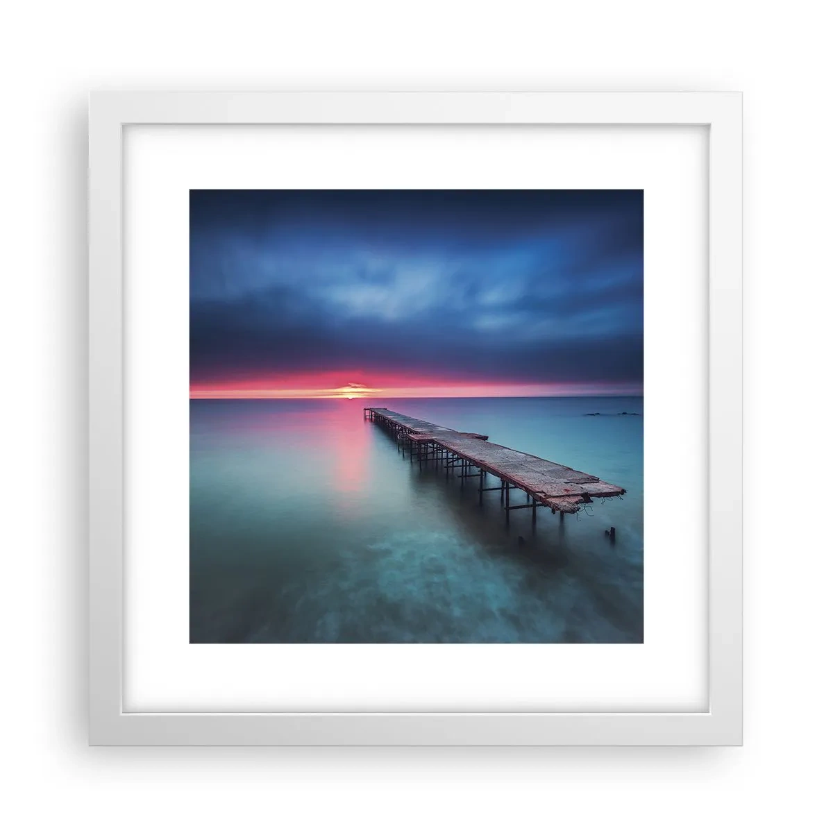 Affisch i vit ram - Mellan himlen och jorden - 30x30 cm