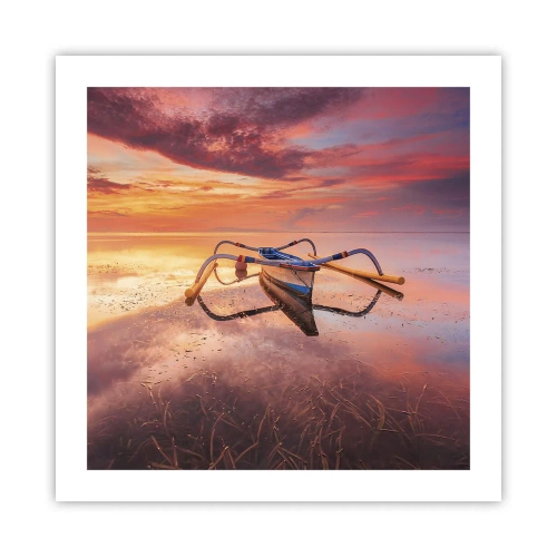 Affisch - Tropiska kvällens lugn - 50x50 cm