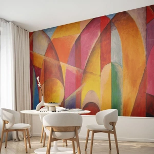 Fototapet Premium Canvas - Solens domkyrka - Abstraktion, Bit, Modern konst - 450x315 cm