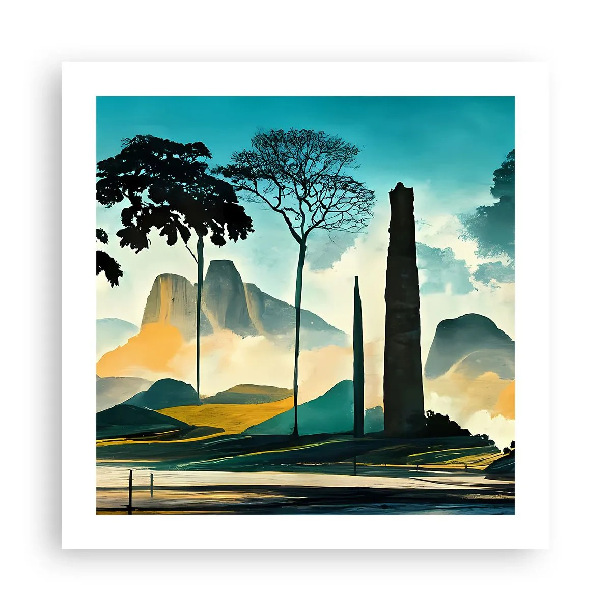 Affisch - Fortfarande högre och högre - 50x50 cm