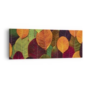 Canvastavla - Bild på duk - Höstmosaik - 140x50 cm