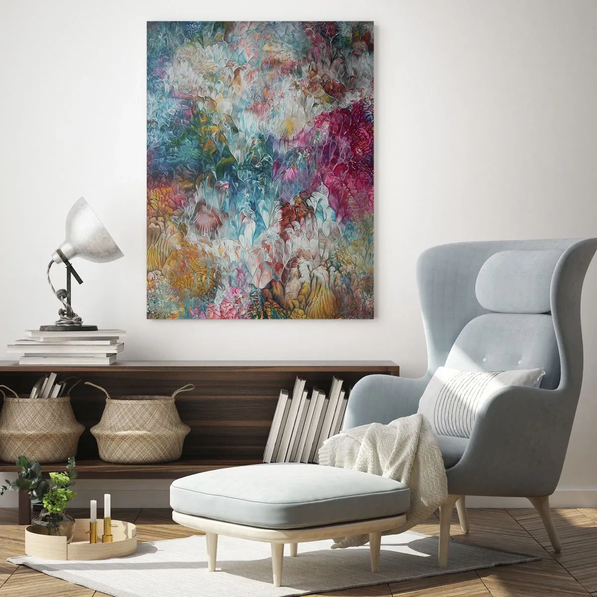 Glastavla - Bild på glas - I full blom - 50x70 cm