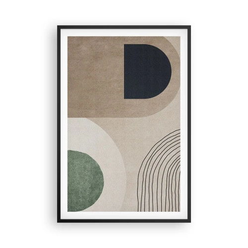 Affisch i svart ram - Ovalens mjukhet - 61x91 cm