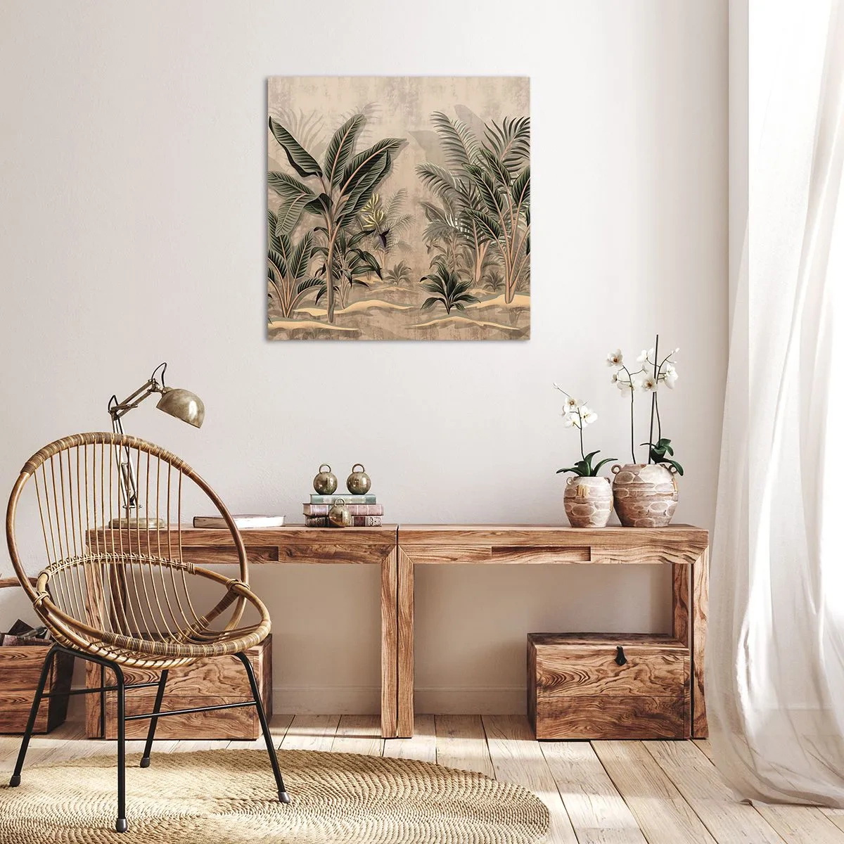 Canvastavla - Bild på duk - Bild i kolonial stil - 30x30 cm
