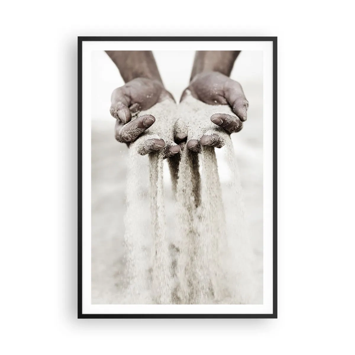 Affisch i svart ram - Med dessa händer... - 70x100 cm