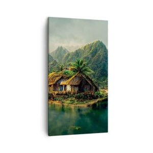 Canvastavla - Bild på duk - Tropiskt paradis - 45x80 cm