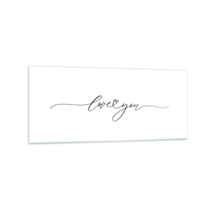 Glastavla - Bild på glas - Svart på vitt - 120x50 cm