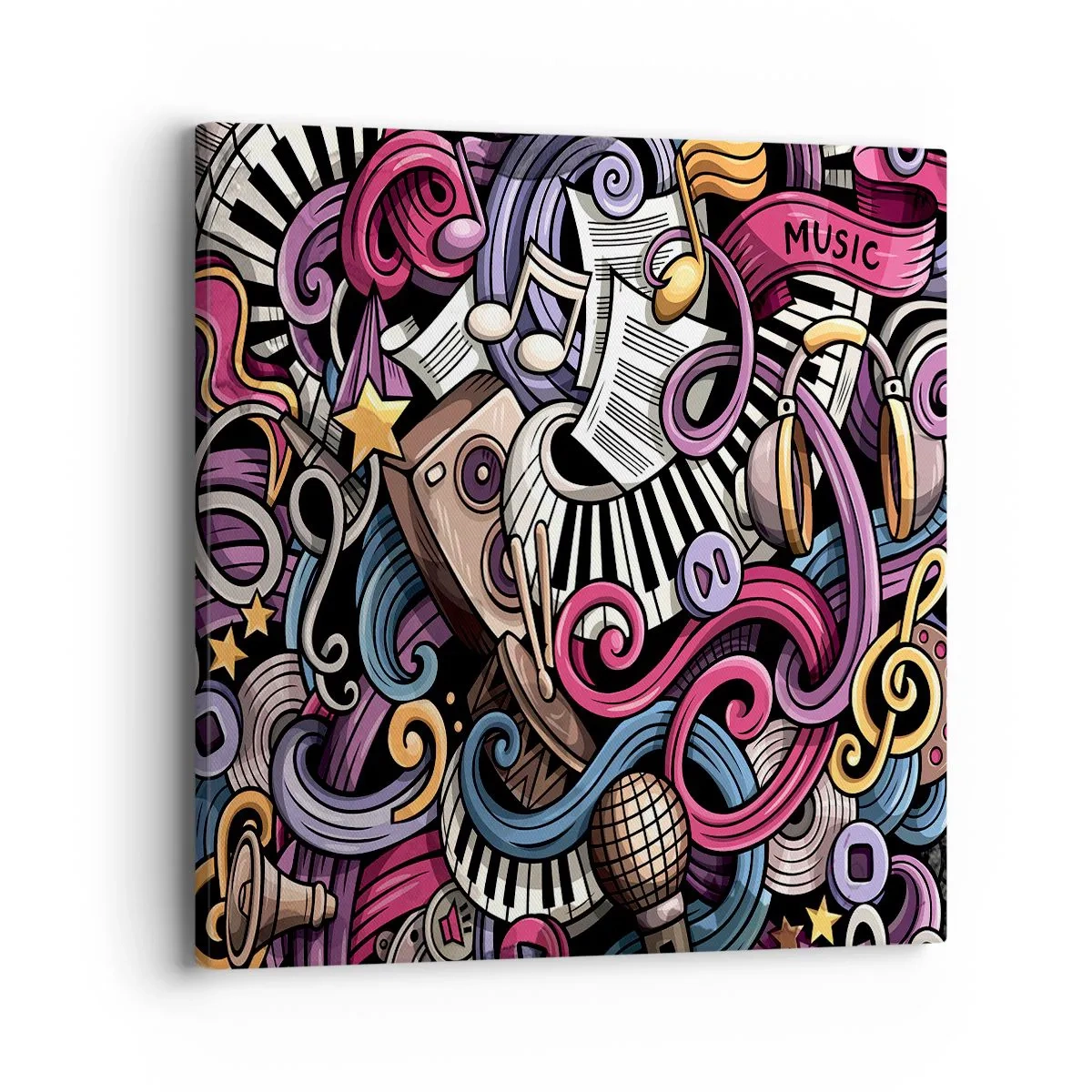 Canvastavla - Bild på duk - Komplicerad melodi - 40x40 cm