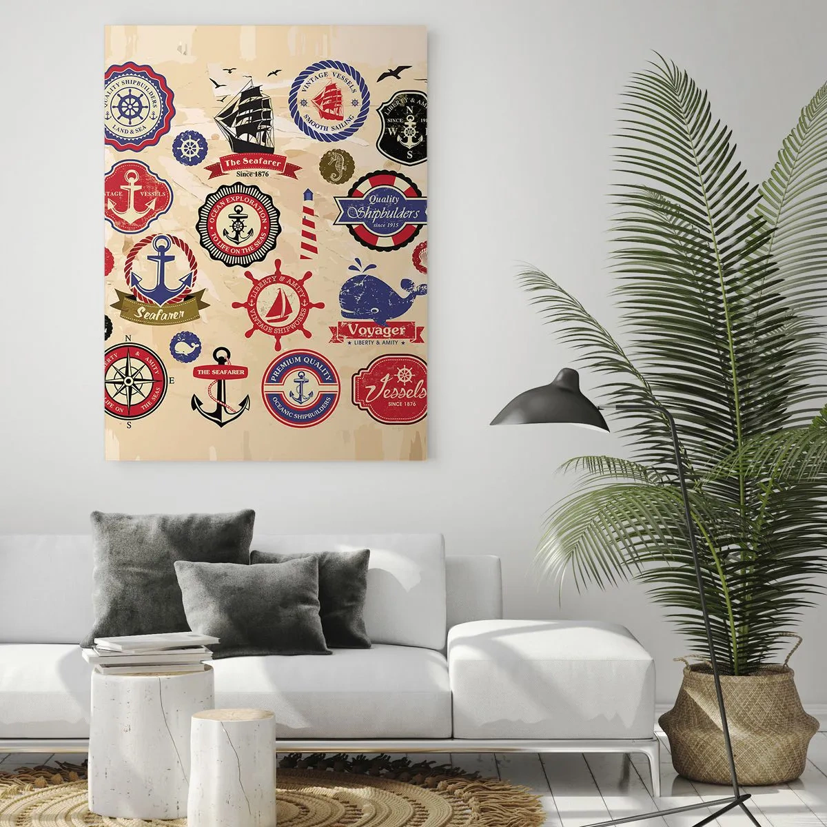 Glastavla - Bild på glas - Seglarbroderskap - 80x120 cm