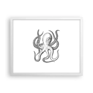 Affisch i vit ram - Dansar med vågorna - 50x40 cm