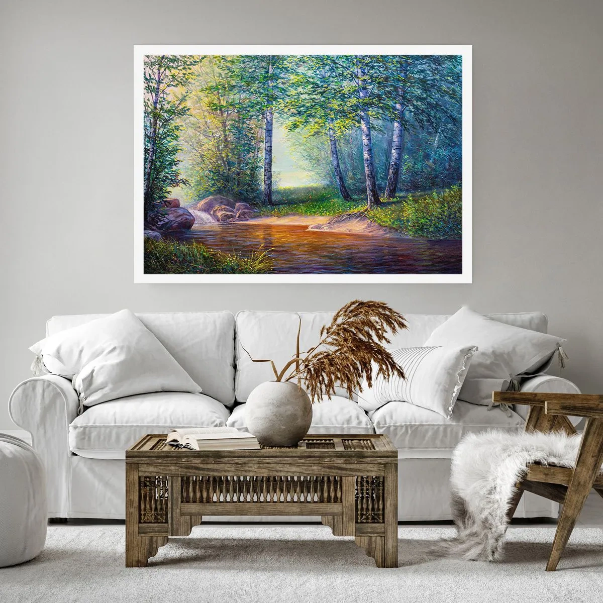 Affisch - Idyllisk vy - 50x40 cm