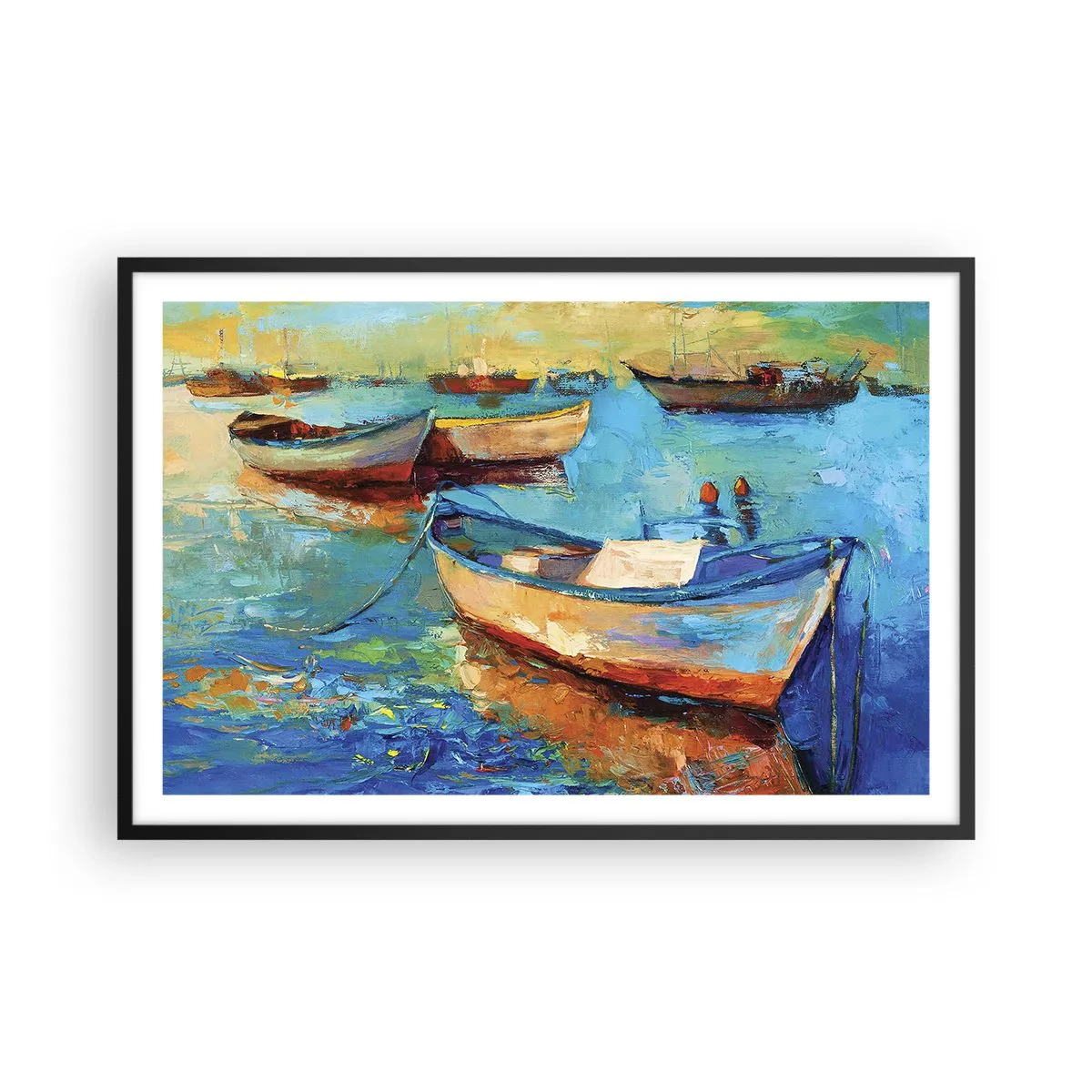 Affisch i svart ram - I en sydlig vik - 91x61 cm
