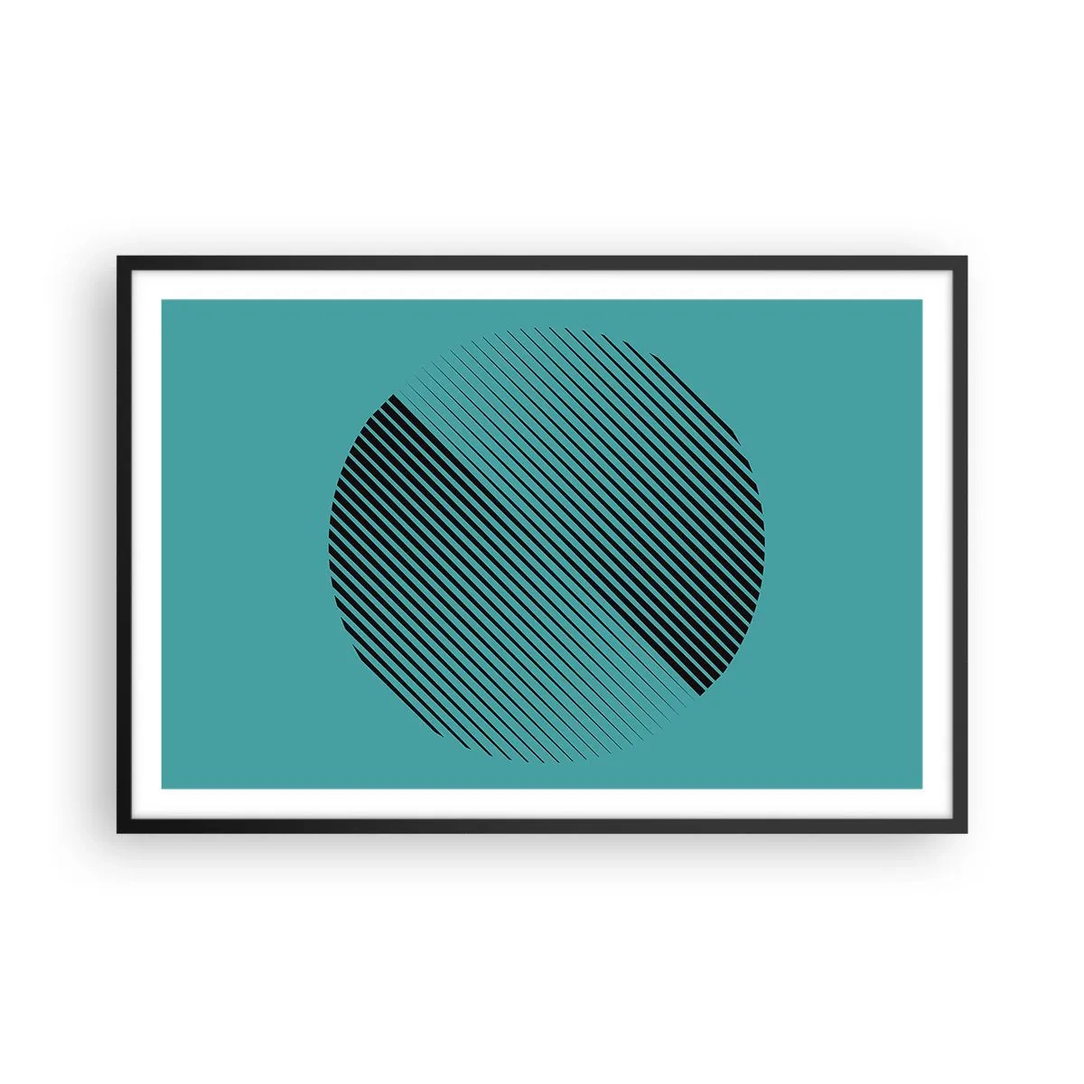 Affisch i svart ram - Cirkeln - en geometrisk variation - 91x61 cm
