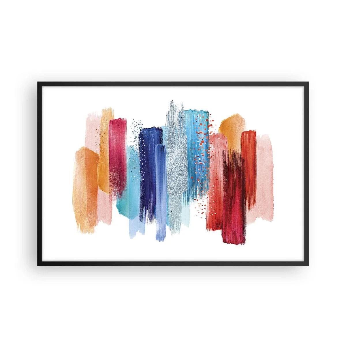 Affisch i svart ram - Upp och ner - 91x61 cm