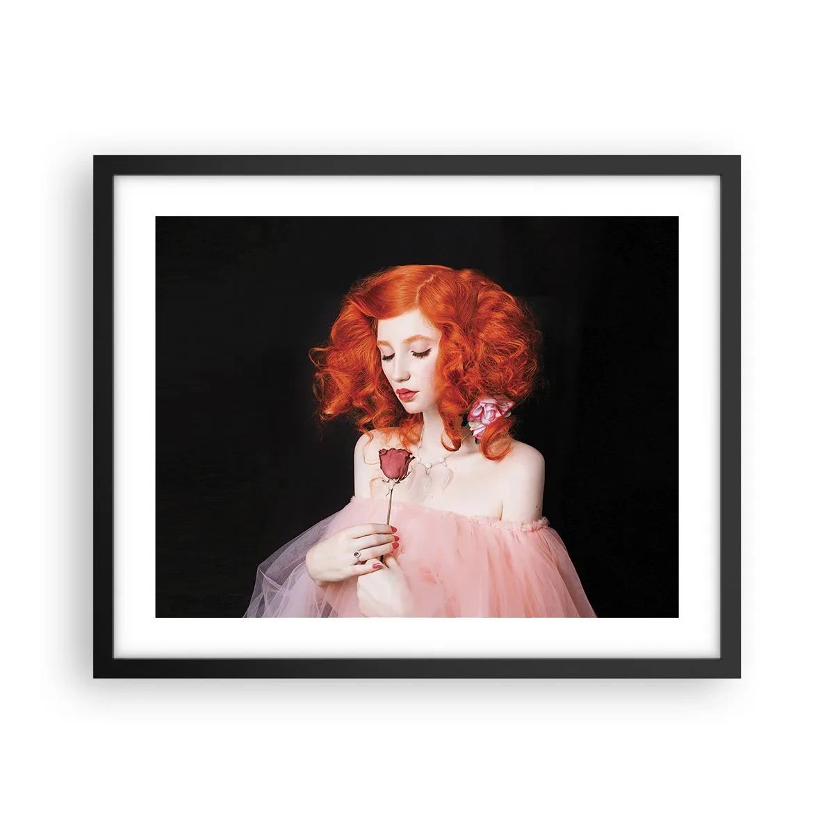 Affisch i svart ram - I Barockstil - 50x40 cm
