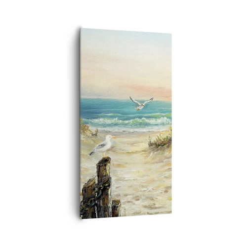 Canvastavla - Bild på duk - Vindstilla - 65x120 cm
