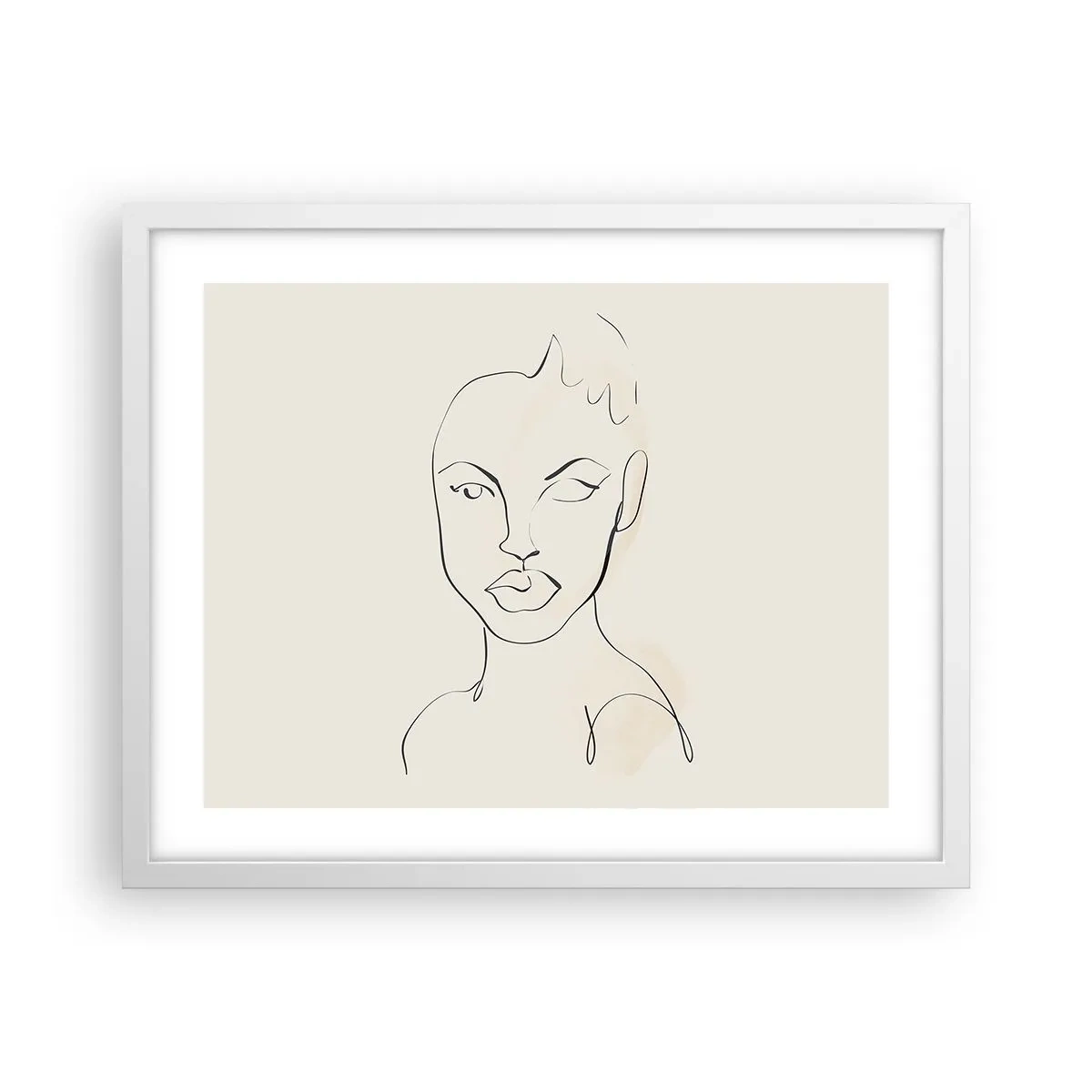 Affisch i vit ram - Sensualitetens kontur - 50x40 cm