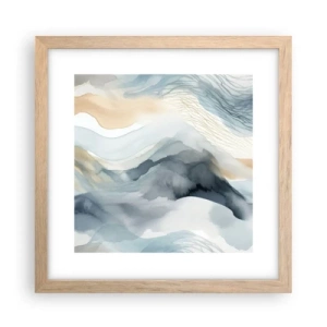 Affisch i ram av ljusek - Snöig och dimmig abstraktion - 30x30 cm