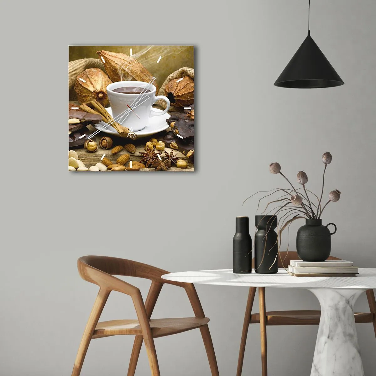 Väggklocka - Klocka på glas - För de som söker upplevelser - 30x30 cm