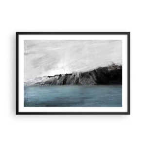 Affisch i svart ram - Vatten - jord: en krock mellan elementen - 70x50 cm